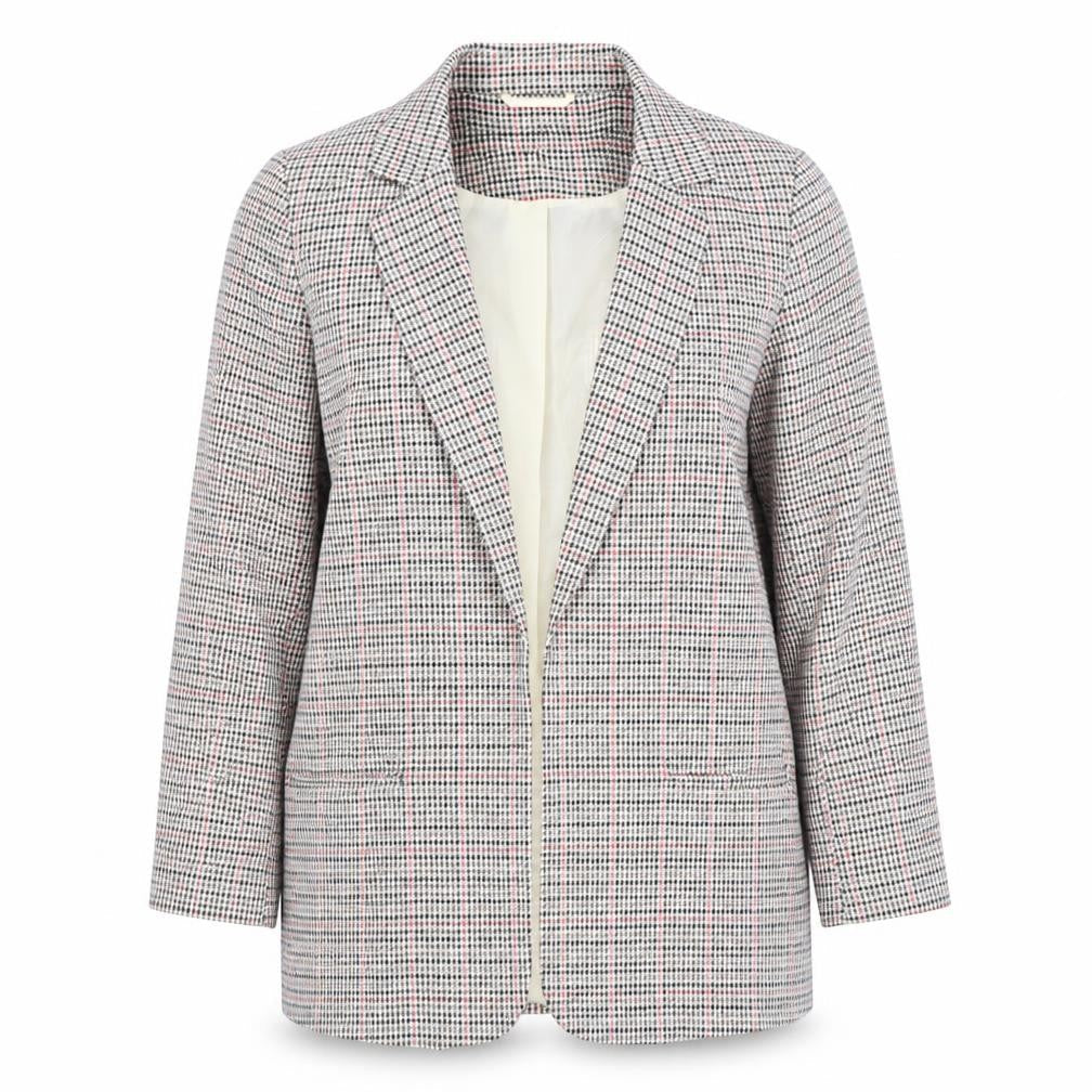 Peacocks Womens Multicoloured Checked Blazer Jacket Size 10