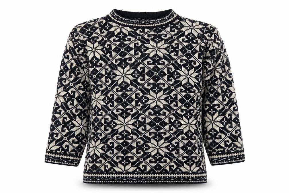 C&A Girls Black White Fair Isle Pullover Jumper 11-12 Years