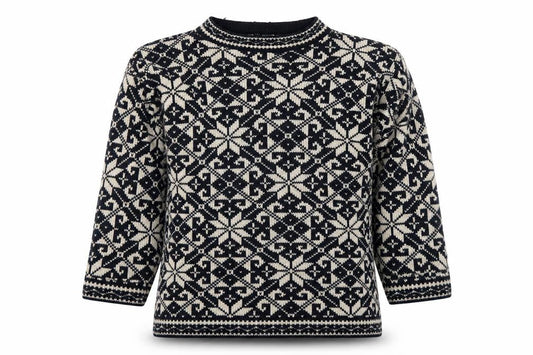 C&A Girls Black White Fair Isle Pullover Jumper 11-12 Years