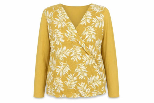 Marks and Spencer Per Una Women’s Yellow Floral Wrap Blouse UK 12