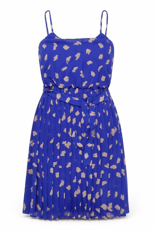 Richards Womens Blue Size 12 Fit & Flare Knee Length Sleeveless Dress