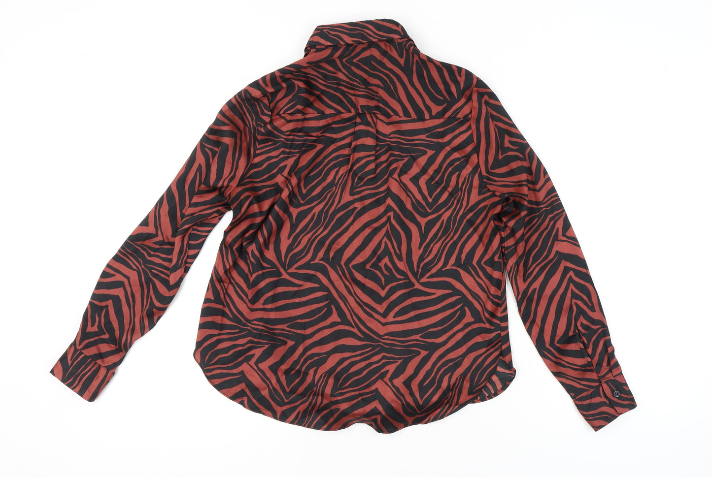 River Island Womens Multicoloured Animal Print Button-Up Shirt Size 8