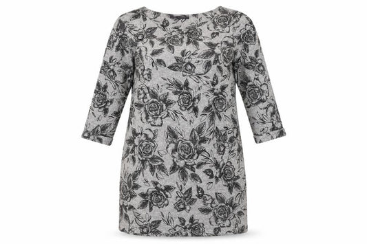 Marks & Spencer Women’s Grey Floral Shift Dress Size 12