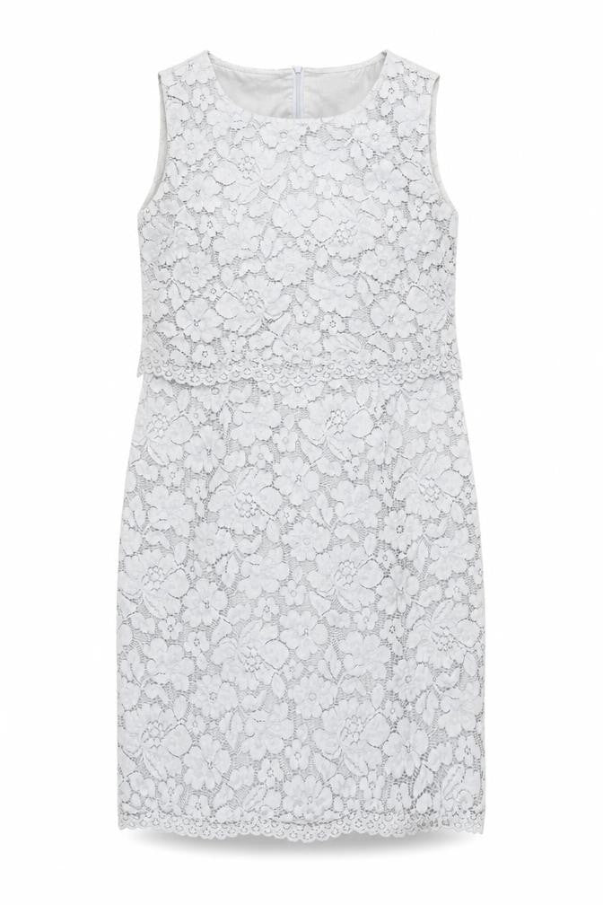 Marks & Spencer Women’s Grey Lace Sheath Dress Size 10 Knee Length