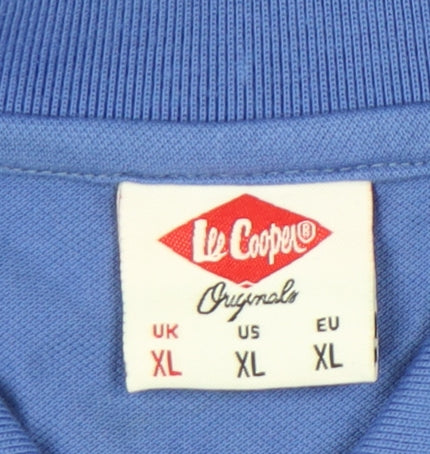 Lee Cooper Men’s Blue XL Polo Shirt Cotton Classic Casual