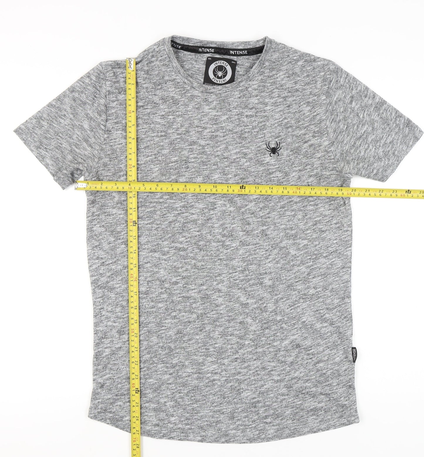 Intense Men’s Grey Crew Neck Short Sleeve T-Shirt Size M