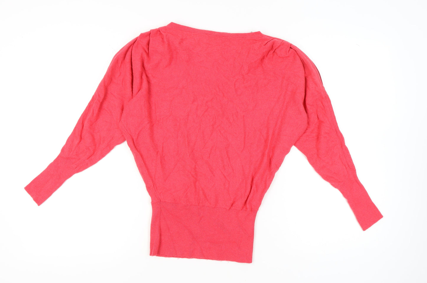 Mint Velvet Womens Pink XS Boat Neck Dolman Sleeve Jumper