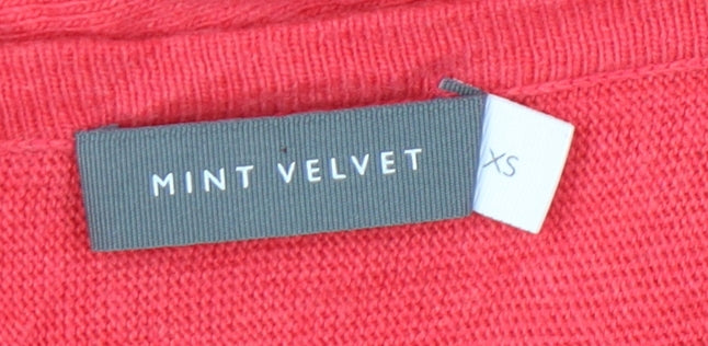 Mint Velvet Womens Pink XS Boat Neck Dolman Sleeve Jumper