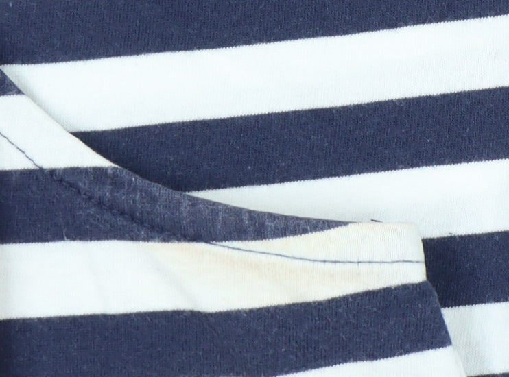 SoulCal & Co Women’s Blue White Striped Tank Top UK 8 Cotton Nautical