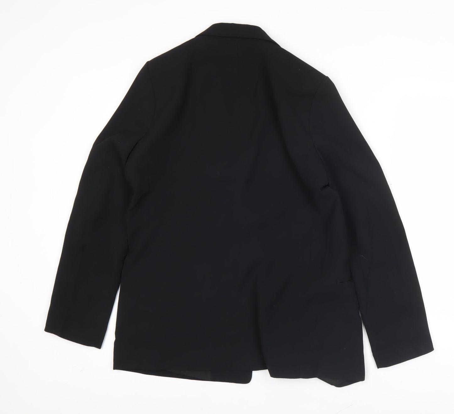 H&M Women Black Blazer UK 10 Regular Fit Workwear Jacket
