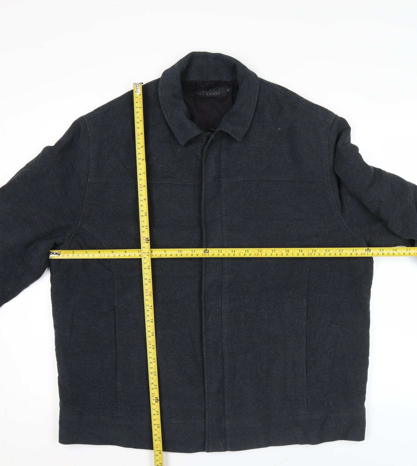 Jeff Banks Men’s Black XL 46" Cotton Blend Jacket Casual Workwear