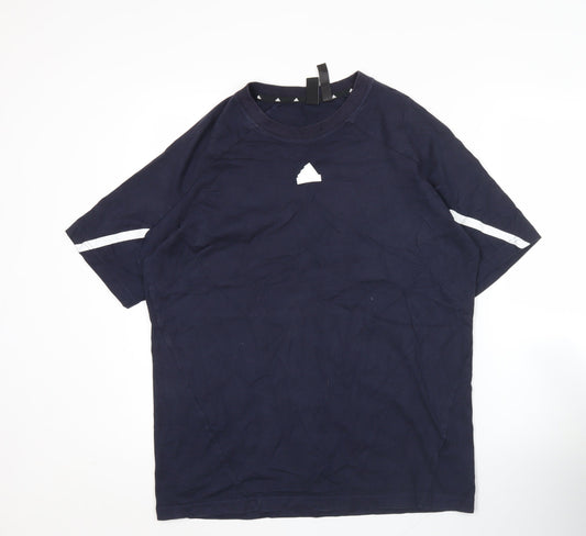 Adidas Men’s Blue M Short Sleeve Sports Cotton T-Shirt
