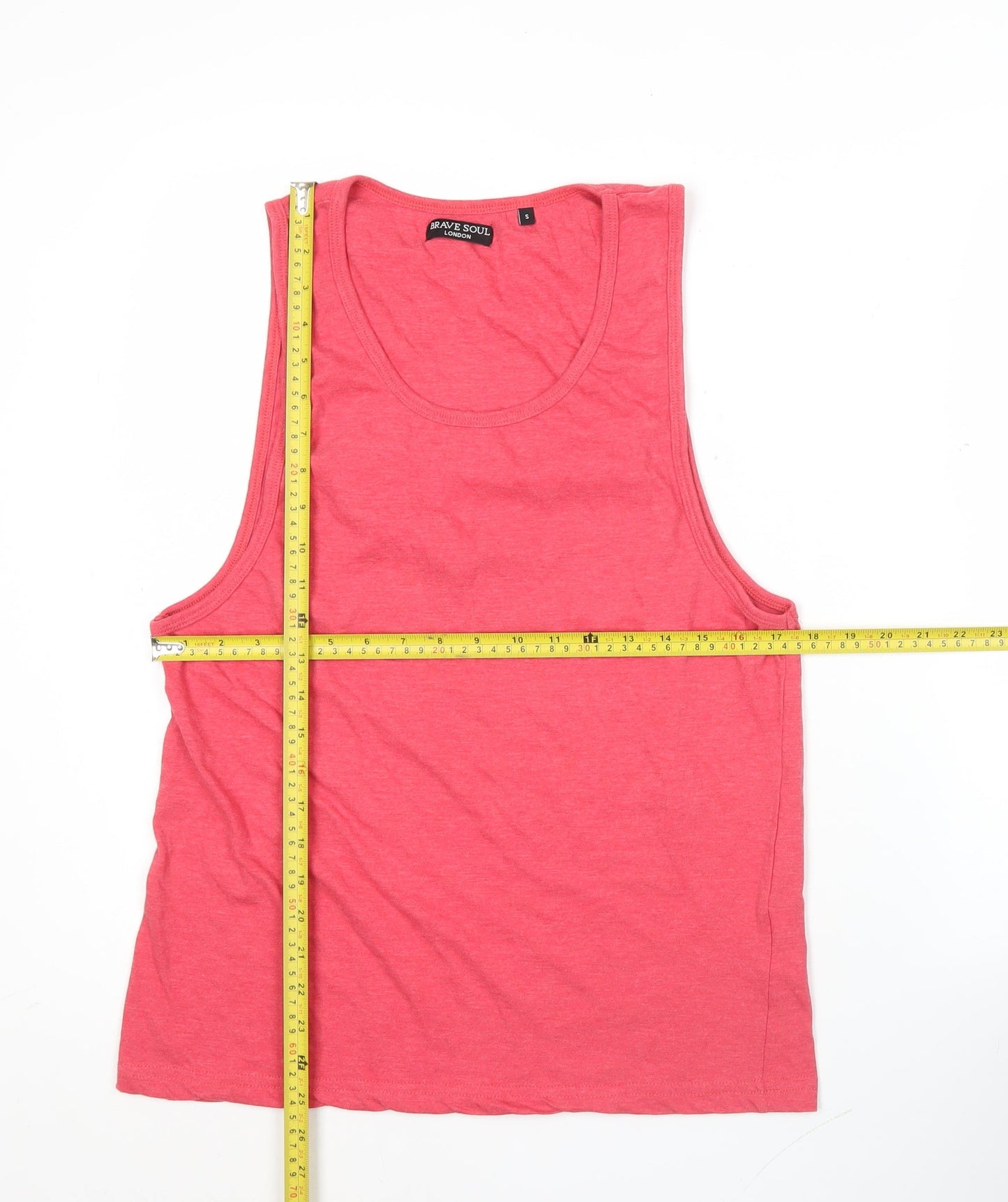 Brave Soul Womens Pink Tank Top S Basic Casual Summer Jersey