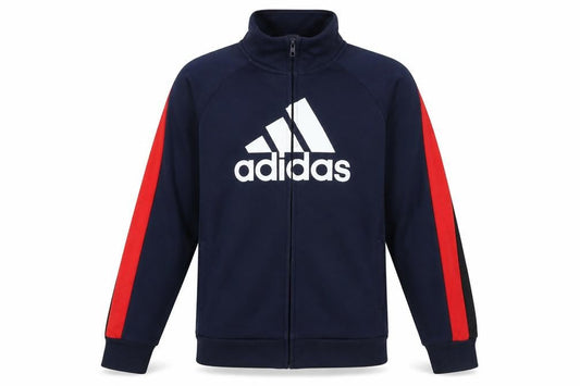 Adidas Boys Blue Track Jacket 12 Years Full Zip Logo Sports Activewear