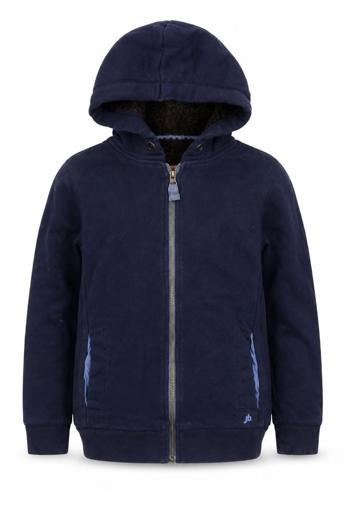 Johnnie b Girls Blue Full Zip Hoodie 9-10 Years Cotton Fleece Winter Jacket