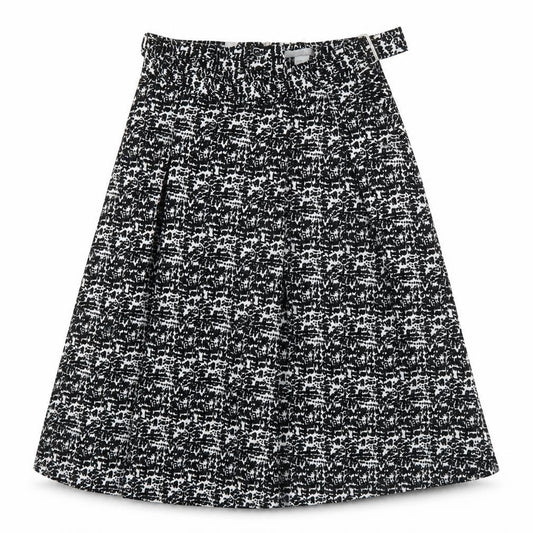 H&M Women’s Black A-Line Skirt Size 10 Geometric Knee Length