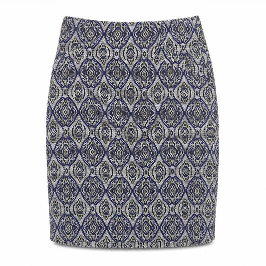 White Stuff Women’s Blue Geometric Pencil Skirt Size 8