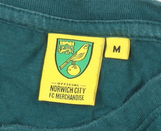 Norwich City FC Men’s Green Graphic Print T-Shirt Medium
