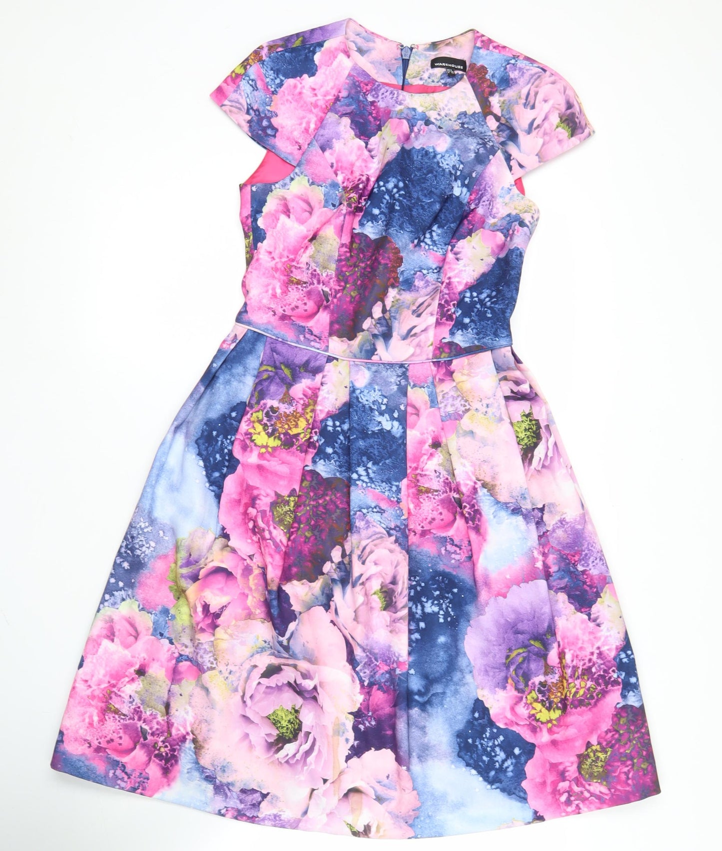 Warehouse Women’s Multicoloured Floral Fit & Flare Dress UK 8