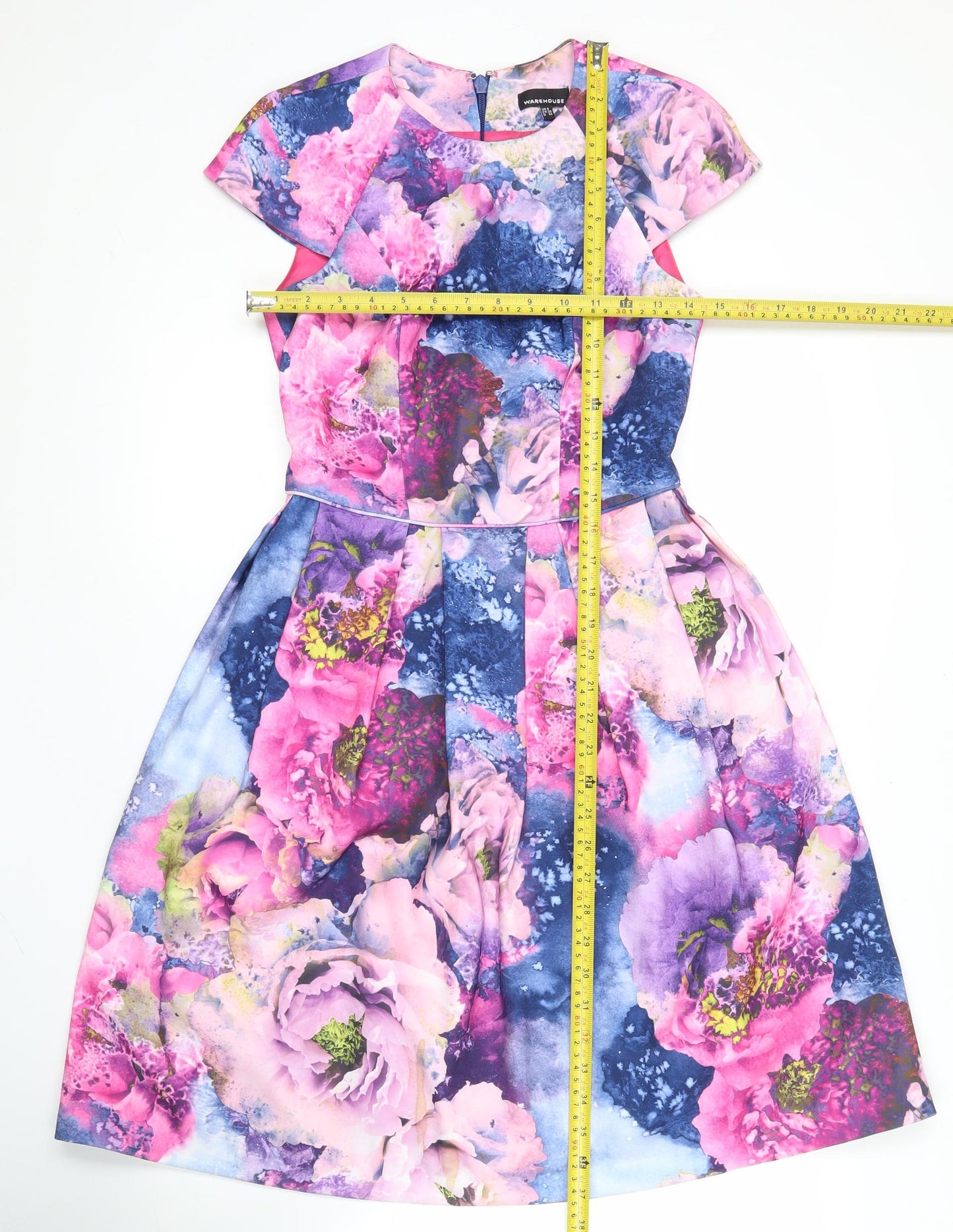 Warehouse Women’s Multicoloured Floral Fit & Flare Dress UK 8