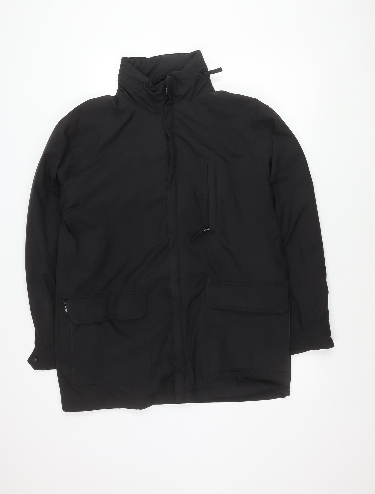 Dannimac Men's Black Polyester Parka Jacket Size S Hooded
