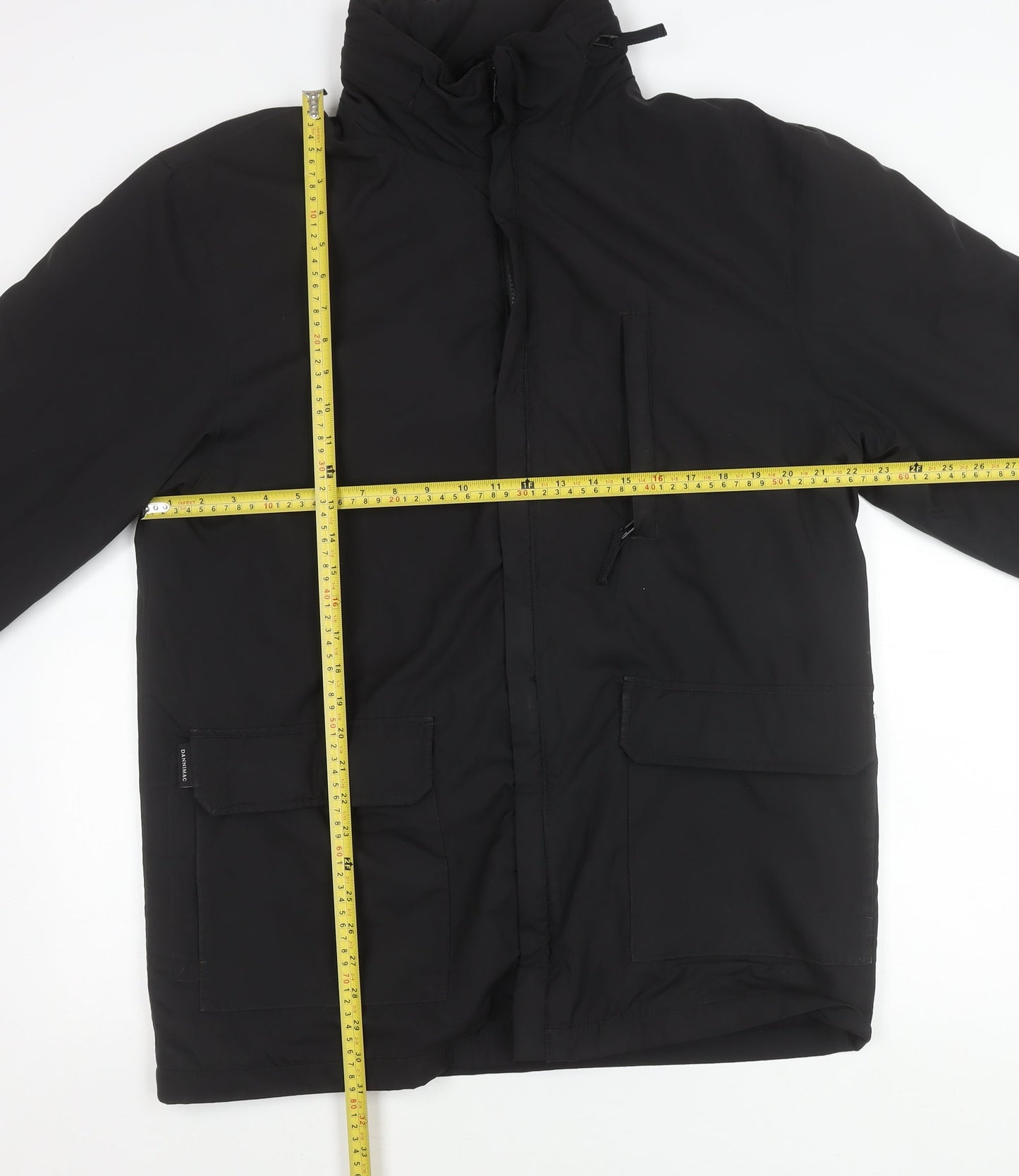 Dannimac Men's Black Polyester Parka Jacket Size S Hooded