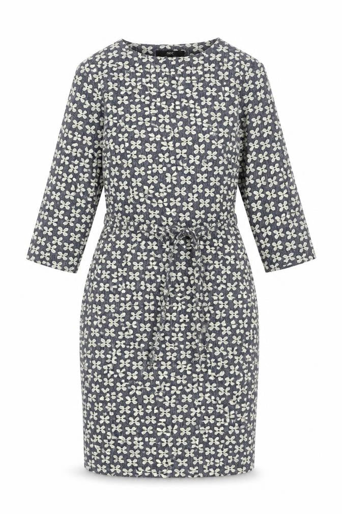 Next Women’s Blue Floral Shift Dress Size 12 Knee Length 3/4 Sleeve