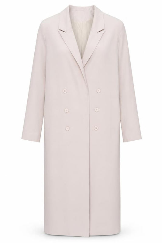 PRETTYLITTLETHING Women’s Beige Long Trench Coat Size 10