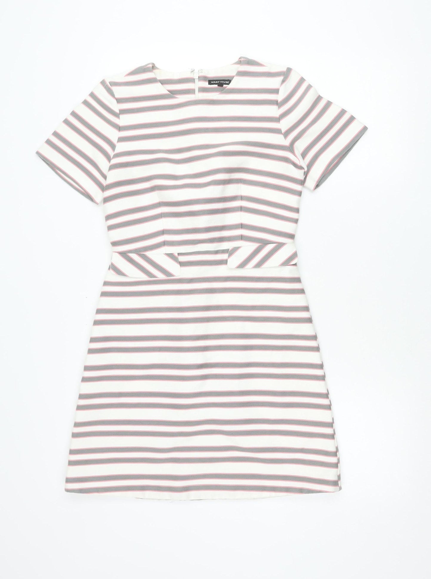 Warehouse Women’s Multicoloured Stripe Sheath Dress UK 8