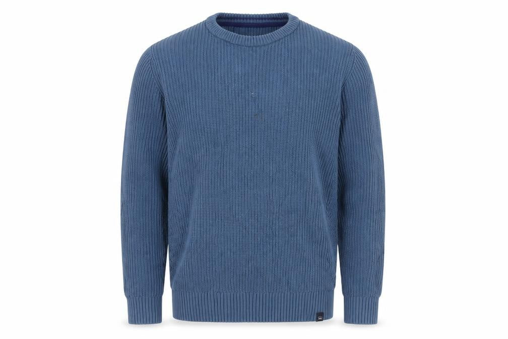 FatFace Mens Blue Cotton Crew Neck Jumper L Regular Fit Knitwear