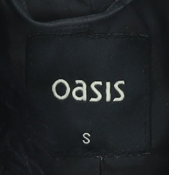 Oasis Women’s Black Quilted Mid-Length Belted Jacket S