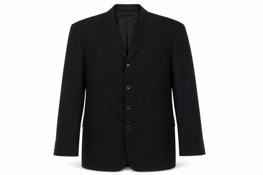 Next Mens Black Wool Blazer 40R Jacket Regular Fit Notch Lapel
