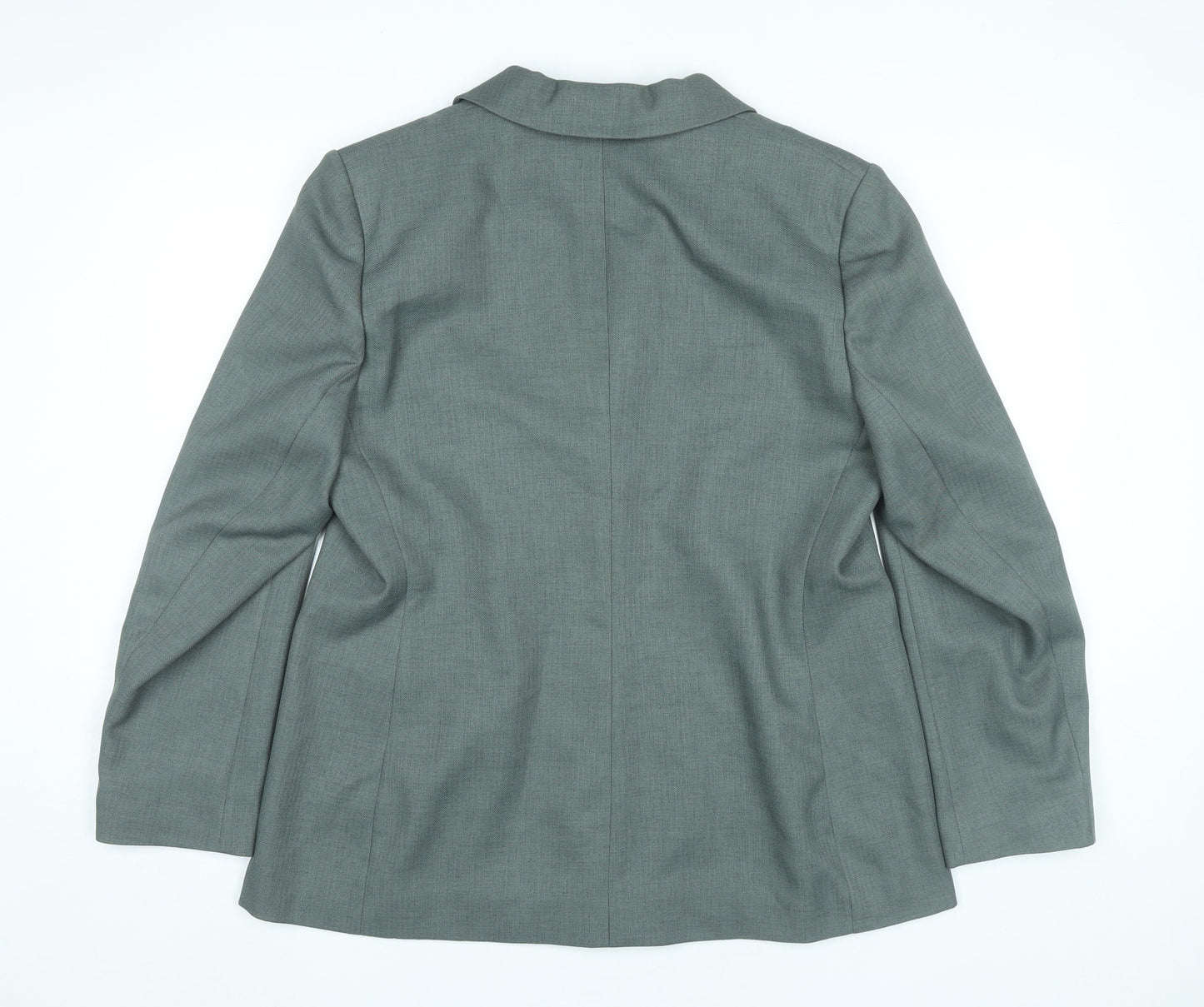 BHS Womens Grey Size 18 Notch Lapel Two-Button Blazer Jacket