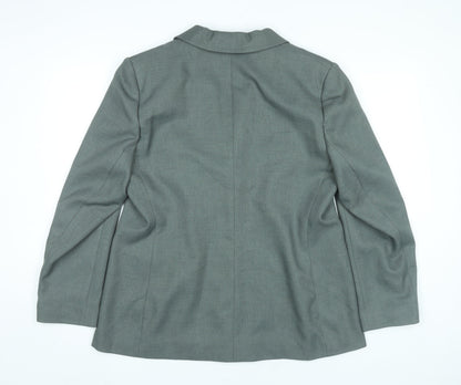 BHS Womens Grey Size 18 Notch Lapel Two-Button Blazer Jacket