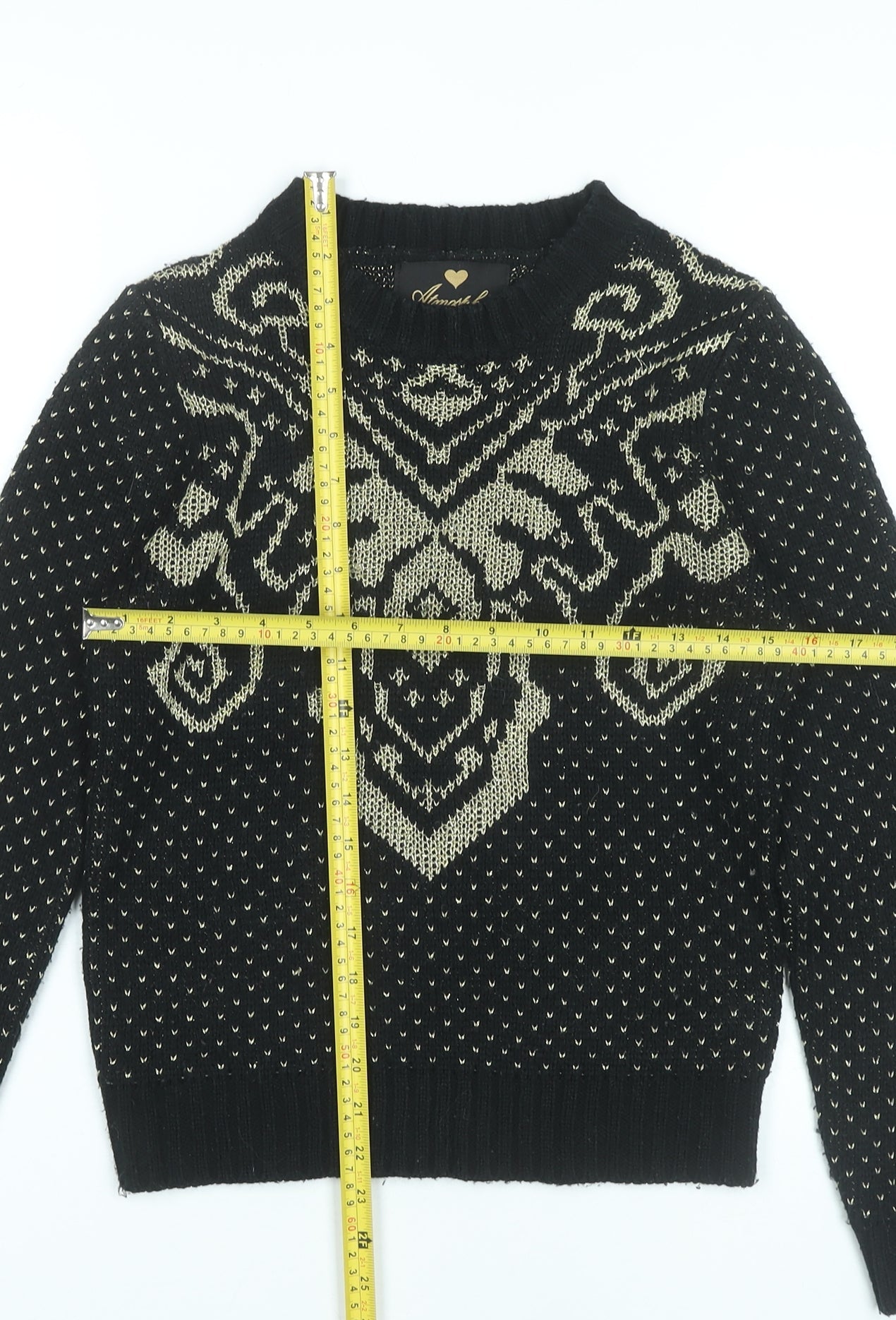 Atmosphere Womens Black Jumper Size 10 Crew Neck Knit Pullover