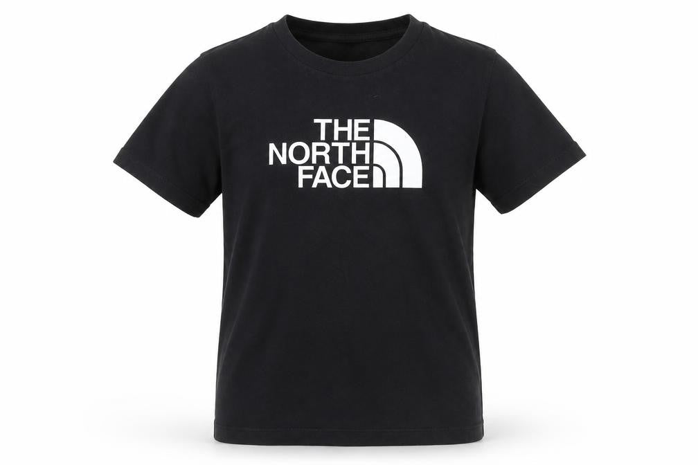 The North Face Boys Black Logo Cotton Short Sleeve T-Shirt L