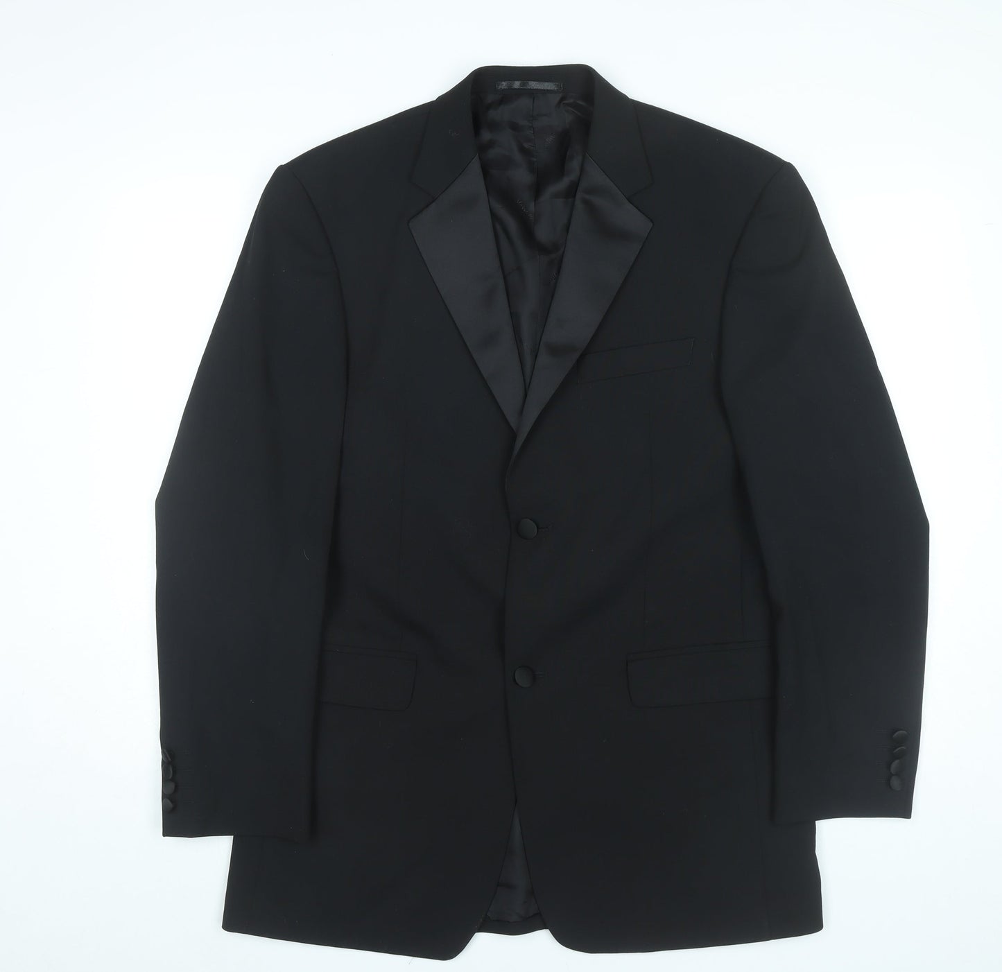 Moss Bros Men’s Black 38L Tuxedo Shawl Lapel Suit Jacket