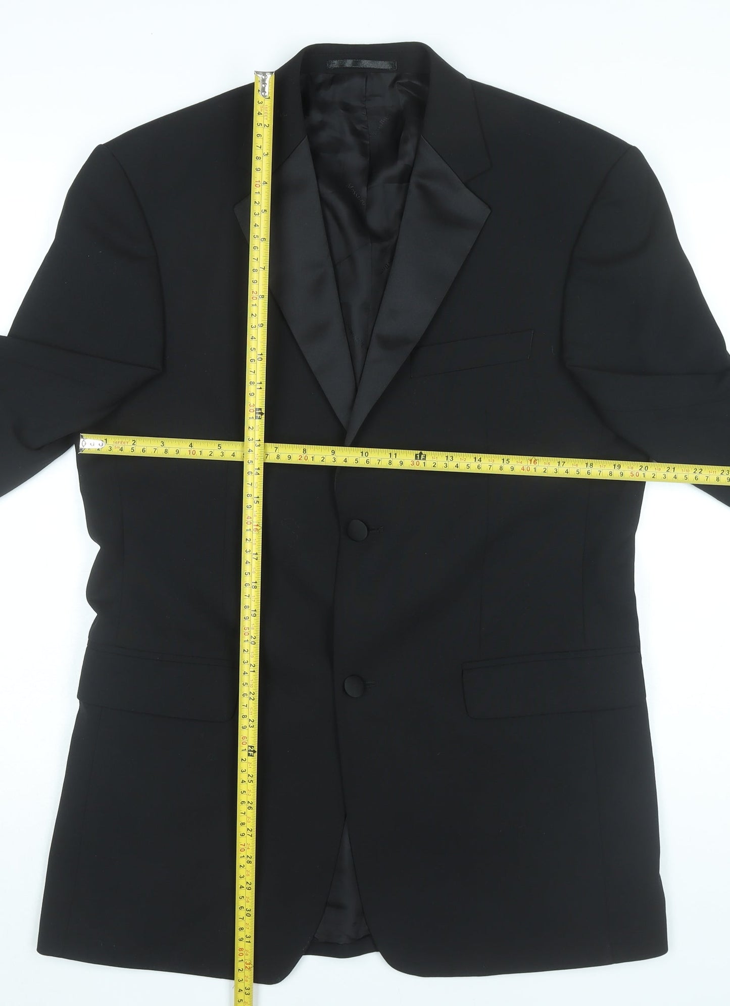 Moss Bros Men’s Black 38L Tuxedo Shawl Lapel Suit Jacket