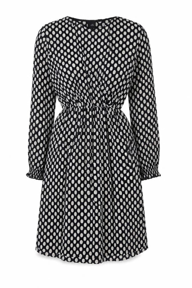 River Island Women’s Black Polka Dot A-Line Short Dress Size 10