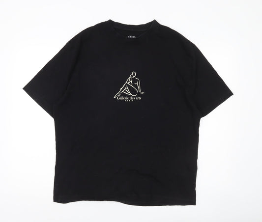 ASOS Men’s Black Art Print Crew Neck T-Shirt Size M