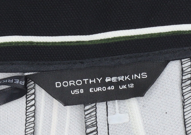 Dorothy Perkins Women’s Black Striped Slim Tapered Trousers Size 12