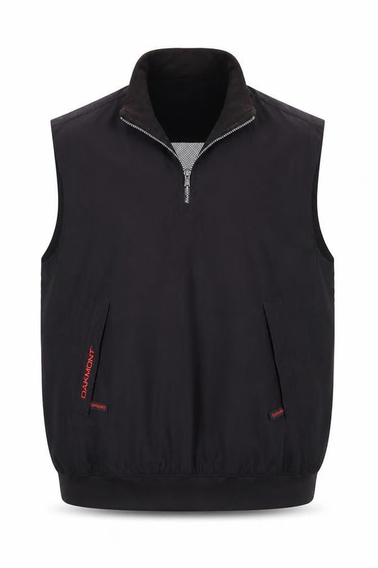 Oakmont Men’s Black Polyester Stand-Up Collar Waistcoat M