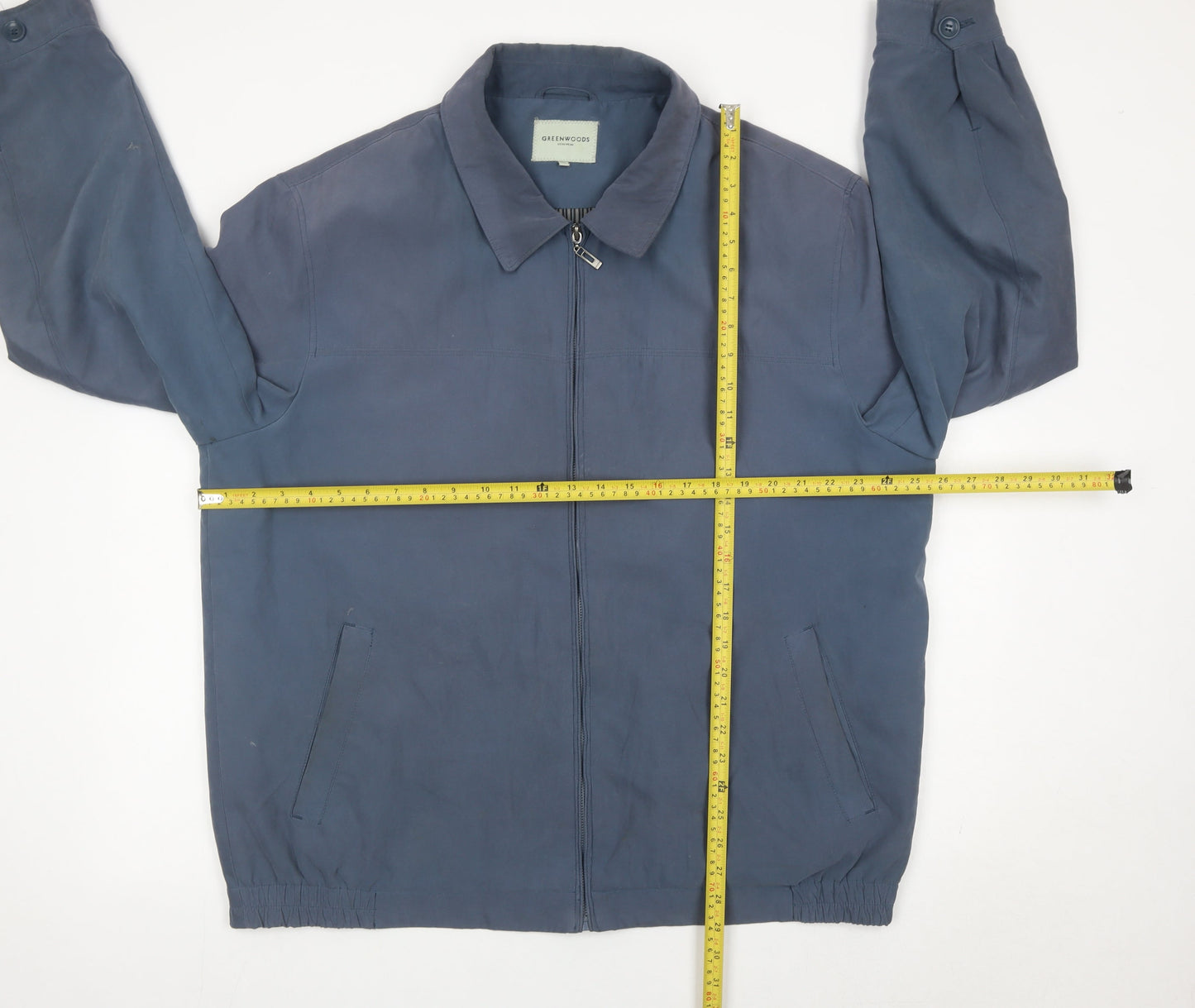Greenwoods Men’s Blue XL Basic Jacket Full Zip Polyester Blend
