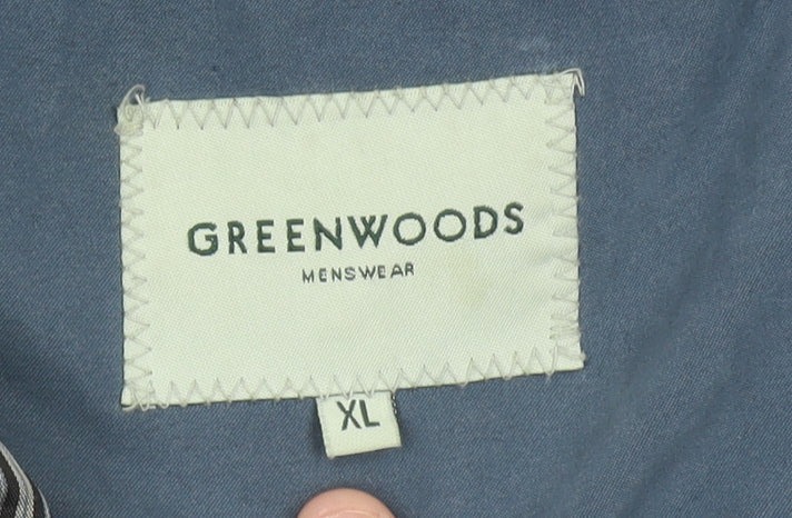 Greenwoods Men’s Blue XL Basic Jacket Full Zip Polyester Blend