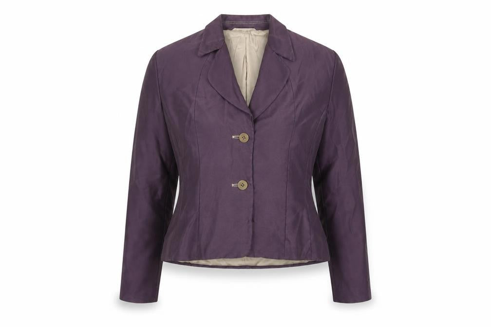 Precis Petite Women's Purple Silk Suit Jacket Size 10 Regular
