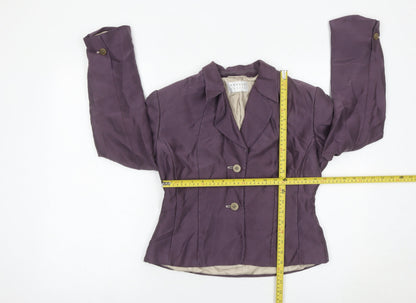 Precis Petite Women's Purple Silk Suit Jacket Size 10 Regular
