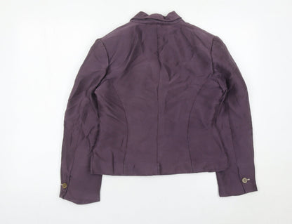 Precis Petite Women's Purple Silk Suit Jacket Size 10 Regular