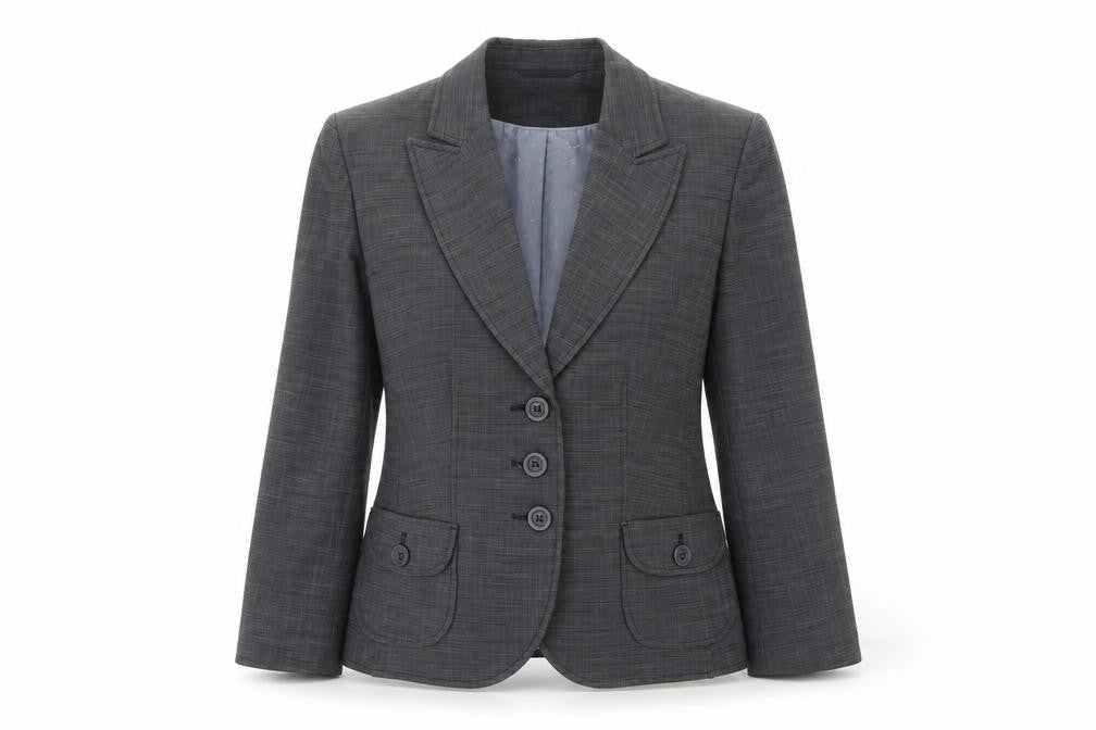 Next Women Grey Size 8 Tailored Blazer Jacket Single Breasted Workwear
