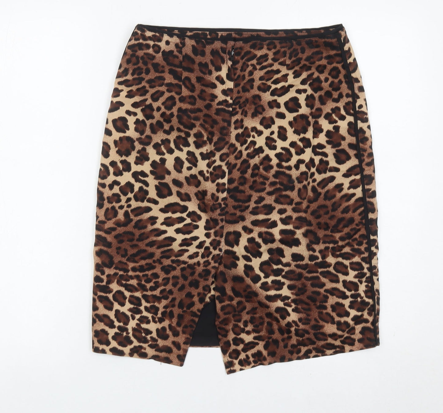 Le Chateau Womens Brown Leopard Print Pencil Skirt Size 6