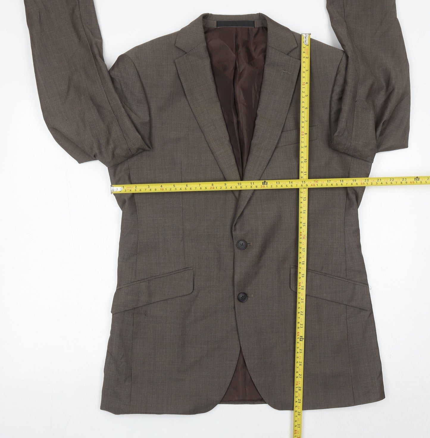 Marks and Spencer Mens Brown Wool Blend Blazer Jacket 40 Chest M